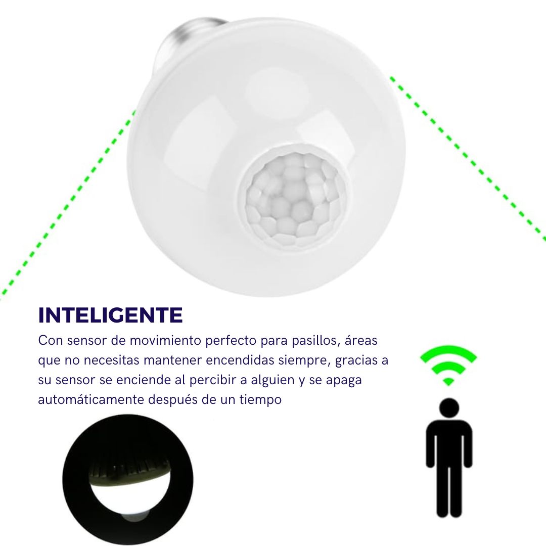 Set de dos bombillos con sensor de movimiento