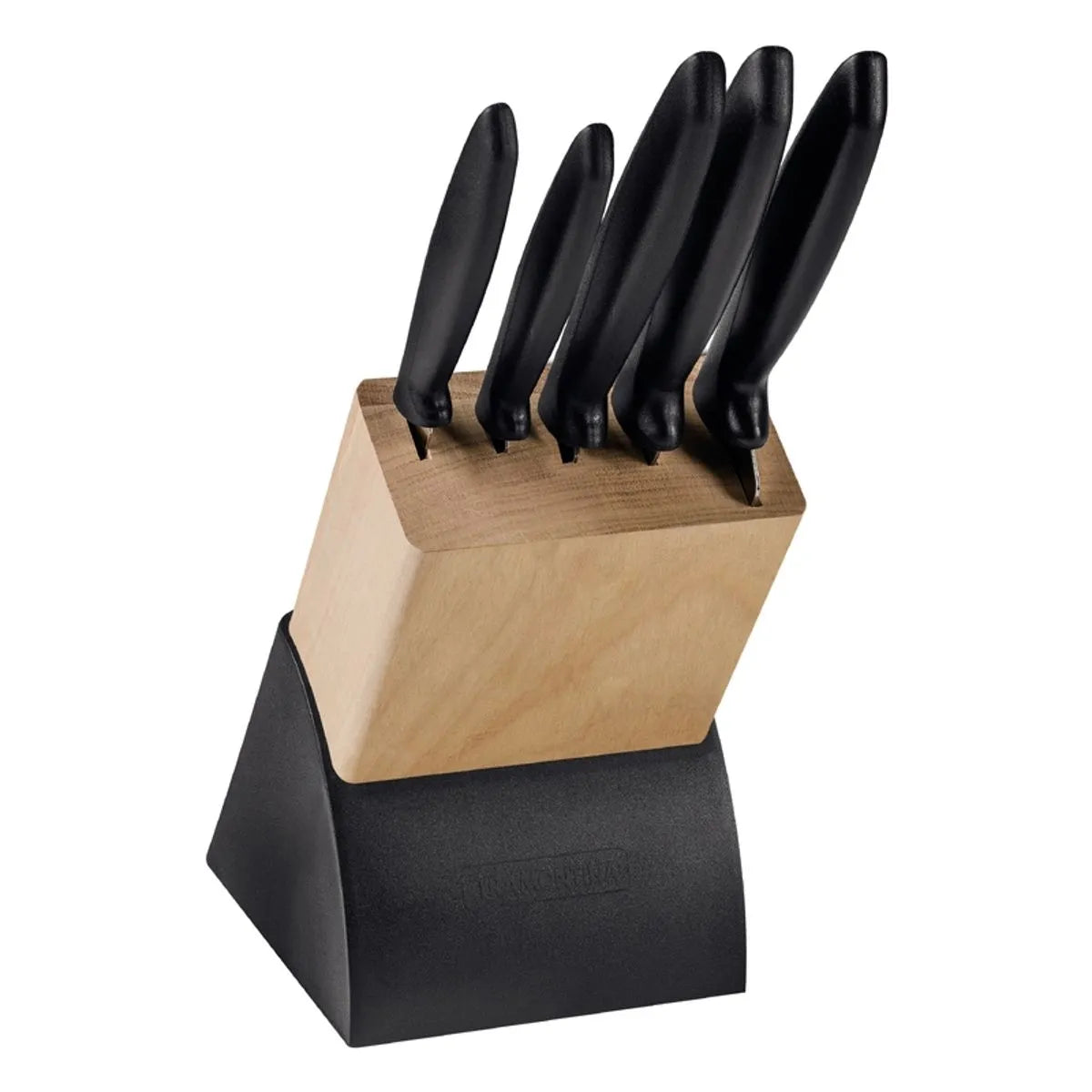Set de cuchillos tramontina con base de madera