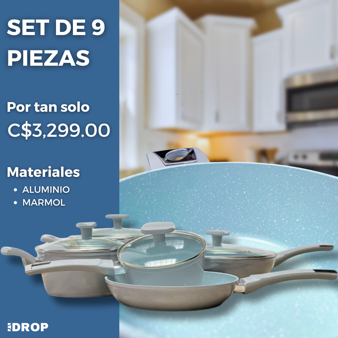 Set de ollas de 9 piezas Epicure