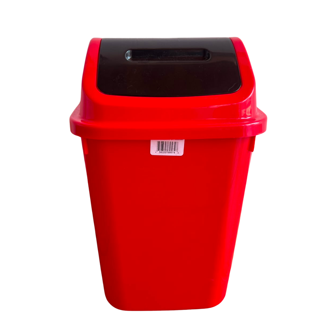 Basurero plastico con tapa movil de 12 litros
