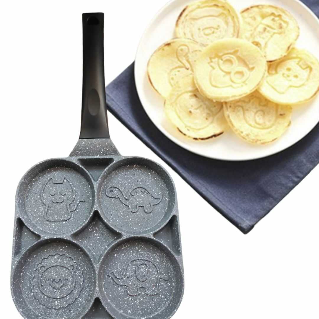 Sartén 4 divisiones con figuras + spray de aceite regalía