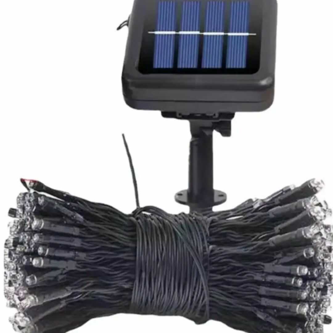 3 cajas de luces navideñas solares (cada caja contiene 100 leds de 10 metros de largo)