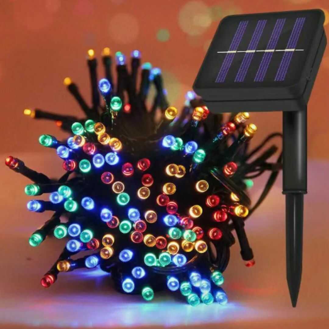 3 cajas de luces navideñas solares (cada caja contiene 100 leds de 10 metros de largo)