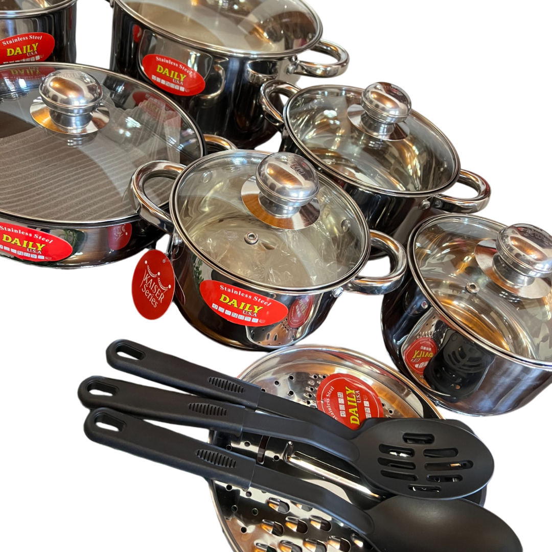 Set de 16 piezas acero inoxidable