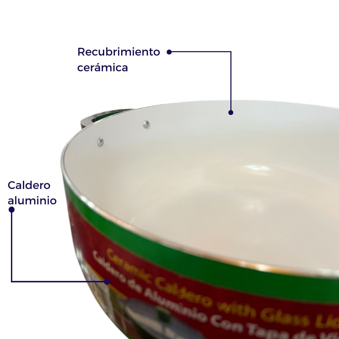 Caldero antiadherente de cerámica (30 cm)