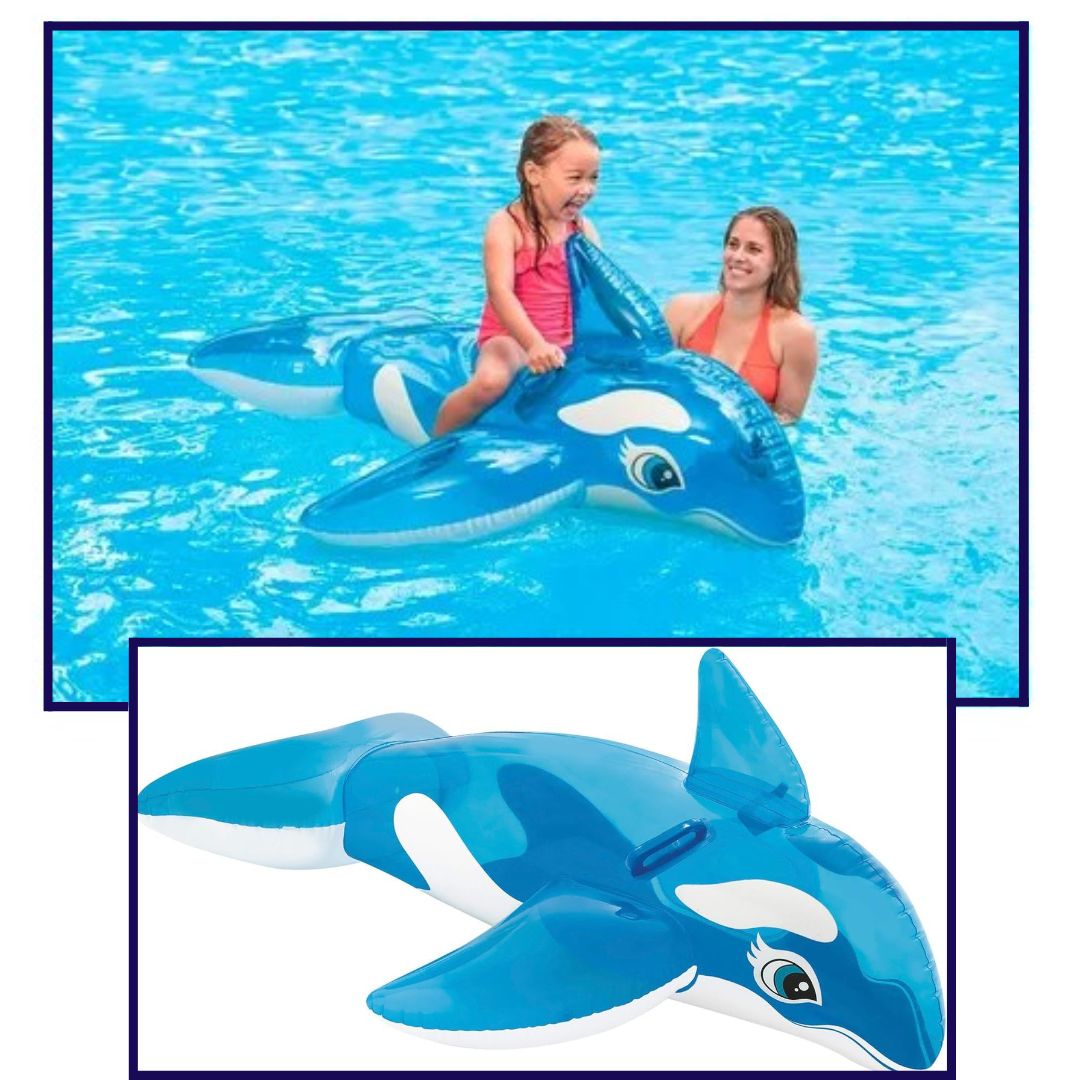 Ballena azul inflable
