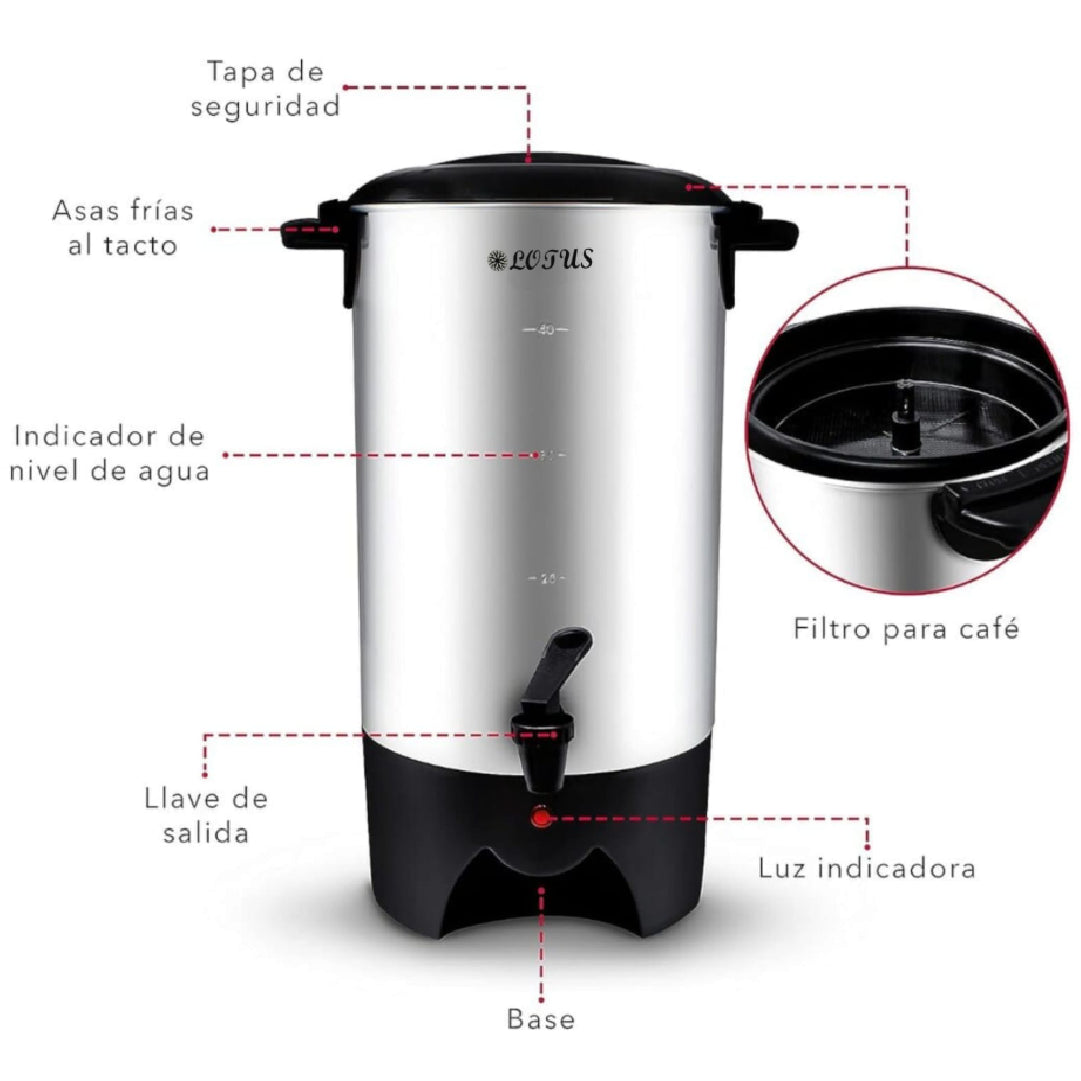 Cafetera Lotus 40 tazas