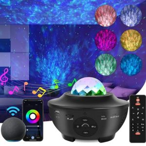 Proyector de galaxias y estrellas con altavoz bluetooth