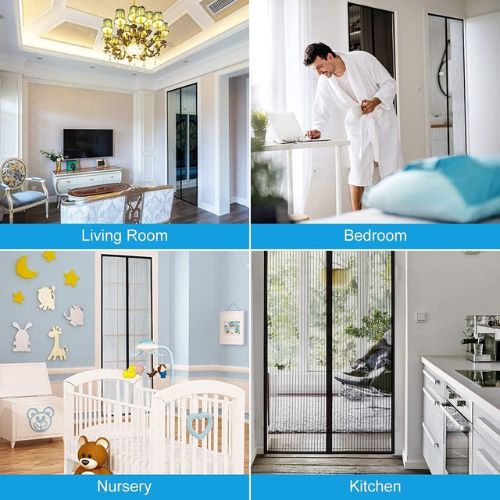 Cortina Magnetica HOMESTAR anti mosquitos (set de 2 cortinas) para puerta
