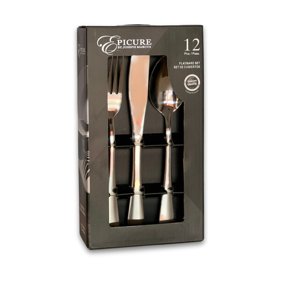 Set de cubiertos de 12 piezas acero inoxidable