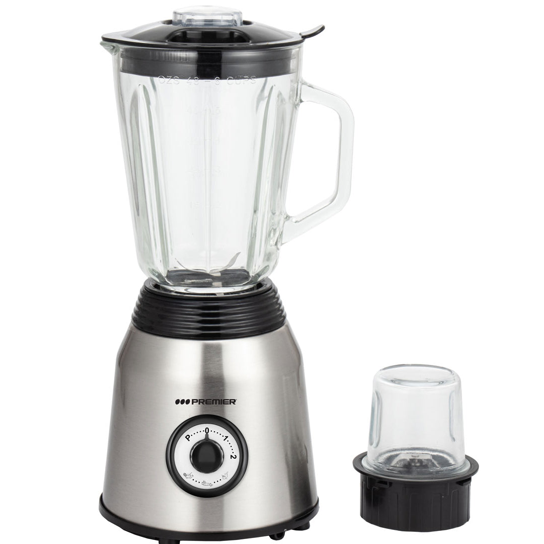 Licuadora premier 2 en 1 1.5 L jarra de vidrio