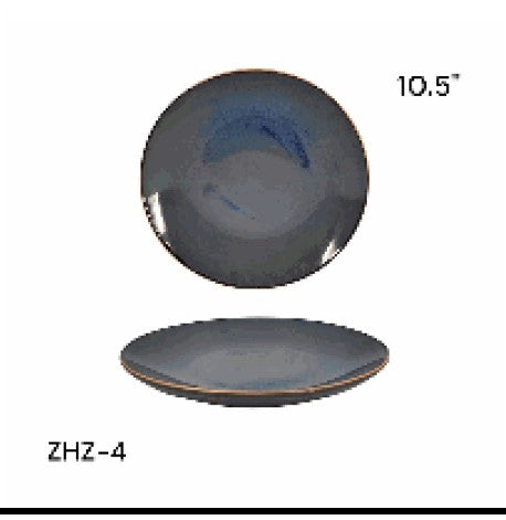 PLATO CERAMICA NEGRO 10.5 ZHZ-4