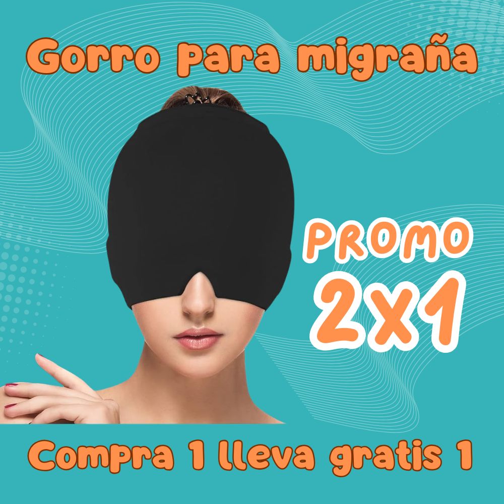Gorro para combatir la Migraña (Compra 1 y lleva 1 Gratis) Gel solamente en la parte frontal.