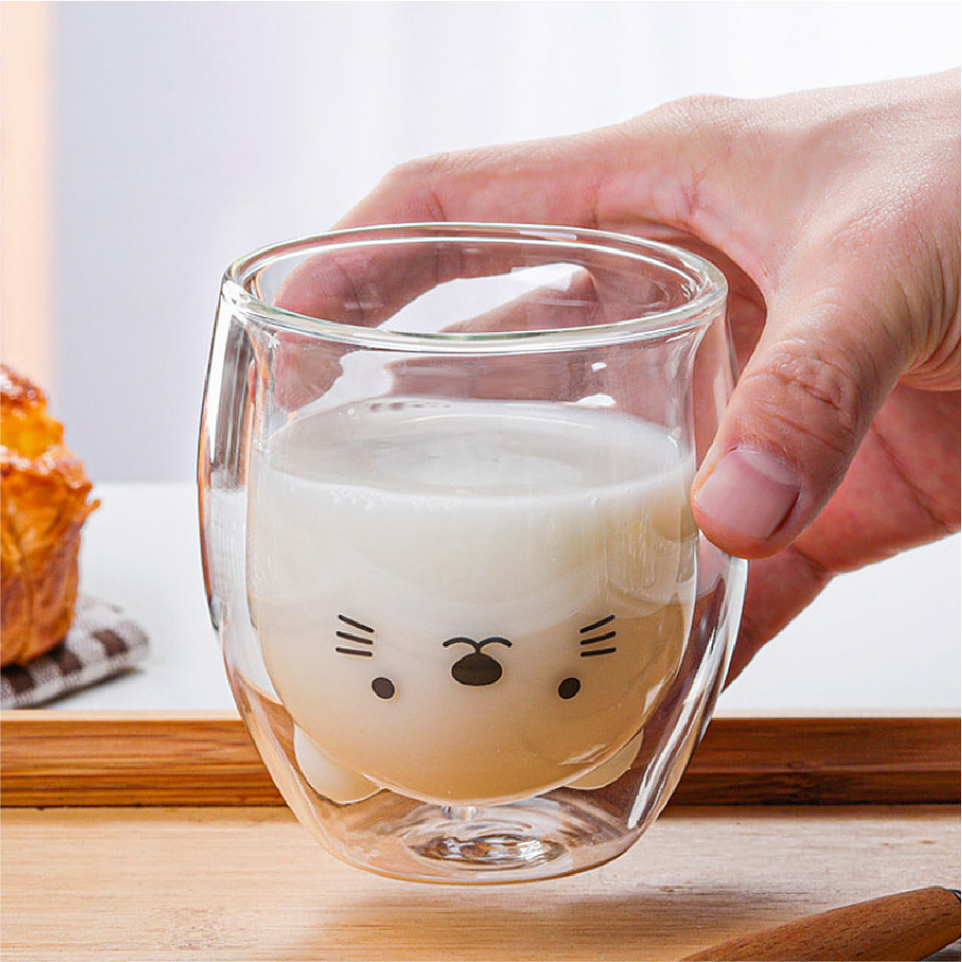 Taza doble de gatito