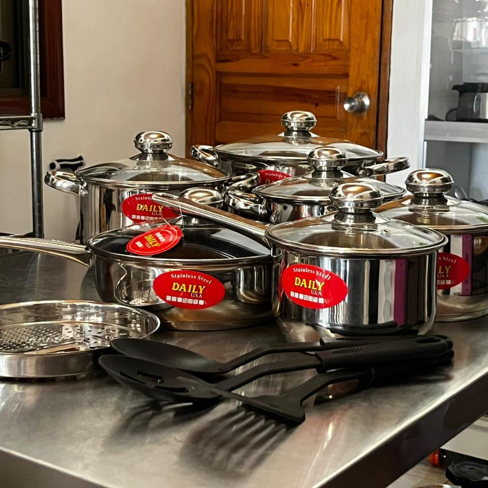 Set de 16 piezas acero inoxidable