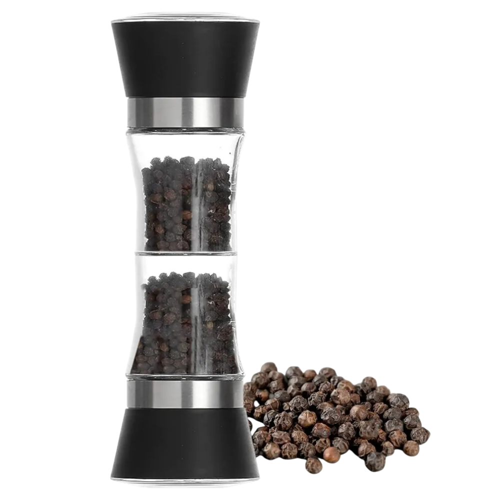 Especiero de vidrio para sal y pimienta