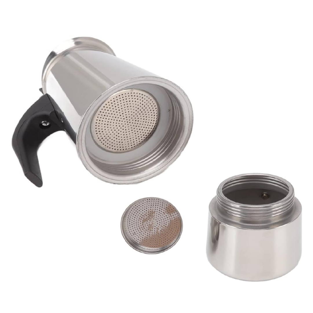 Cafetera italiana acero inoxidable 12 tazas de espresso