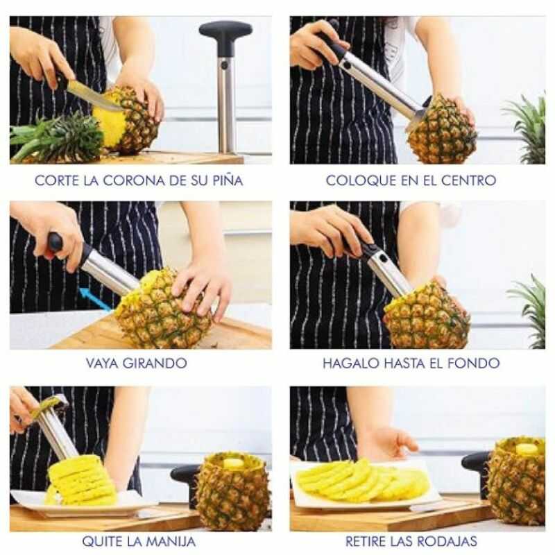 Set para cocina (cortador de piña y destapa frascos)