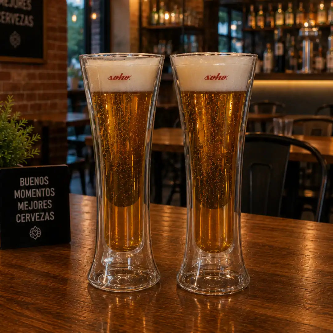 Vasos cerveceros doble fondo