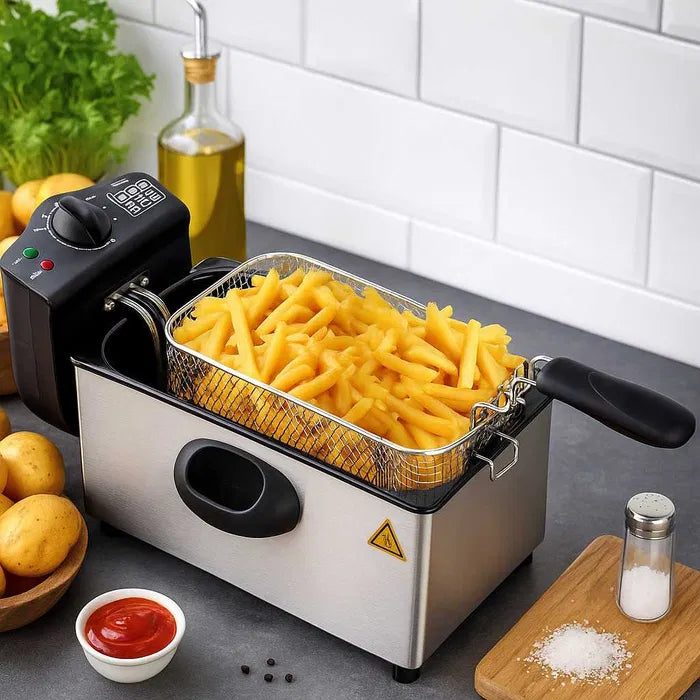 Freidora eléctrica 3 litros cristal cuisine