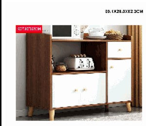 mueble de cocina cafe con blanco modelo cbg005707