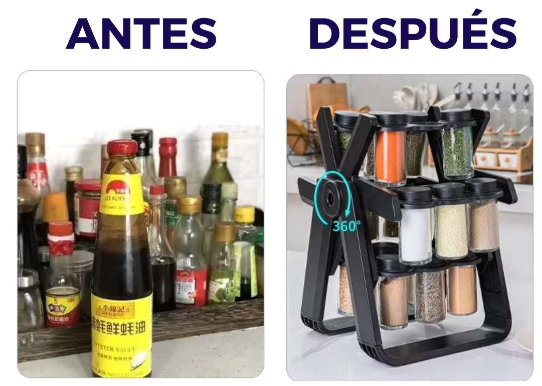 Organizador de especies 18 jarras