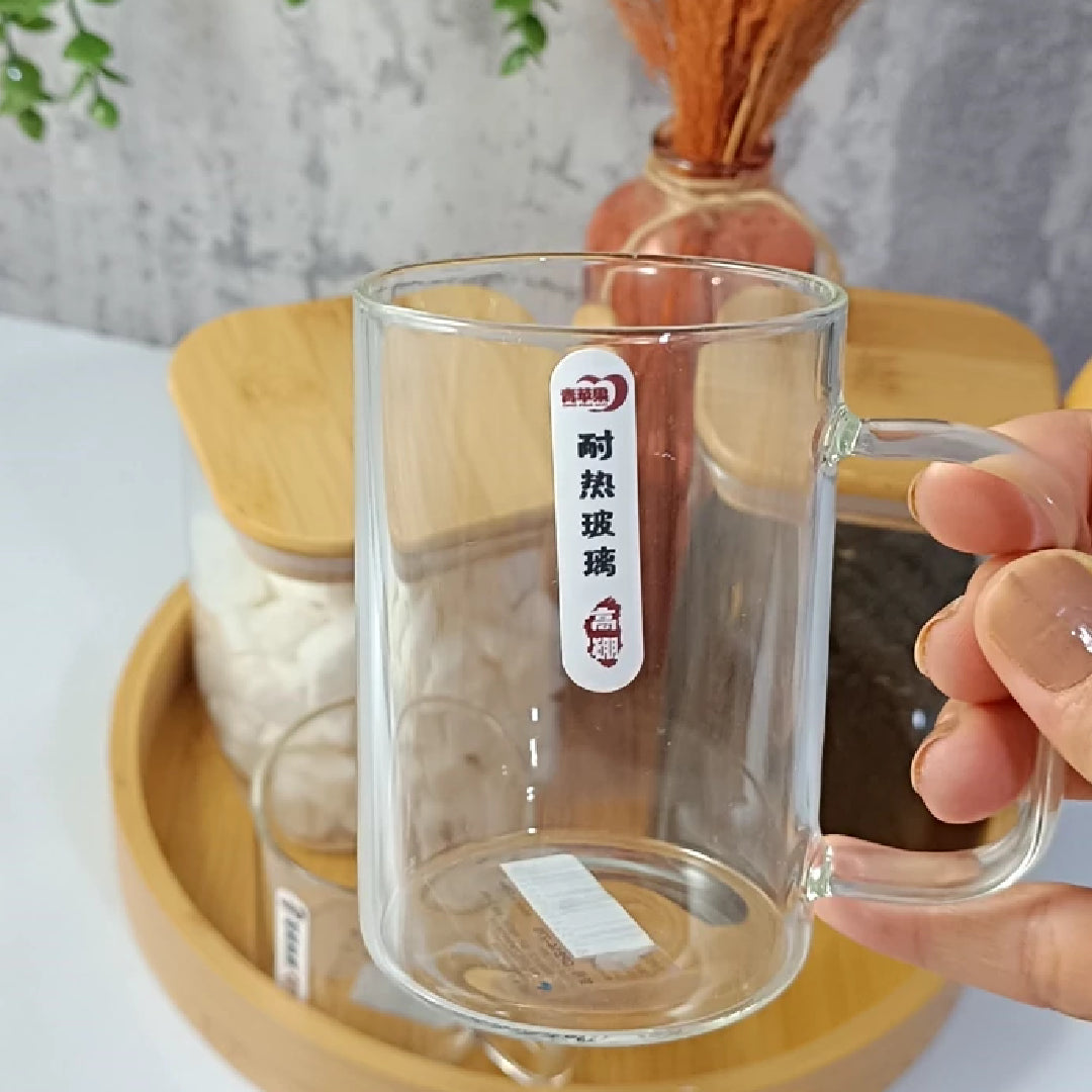 Set de 6 tazas de vidrio 270 ml