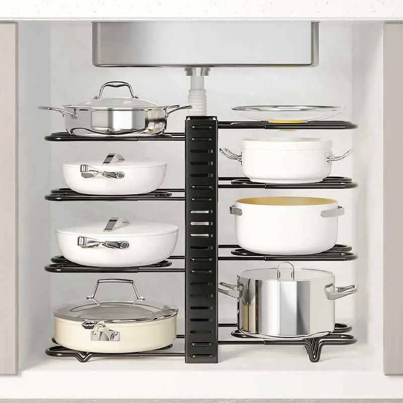 Organizador de cocina para sartenes y ollas