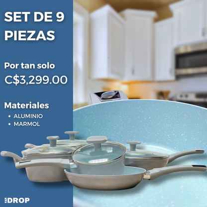 Set de ollas de 9 piezas Epicure