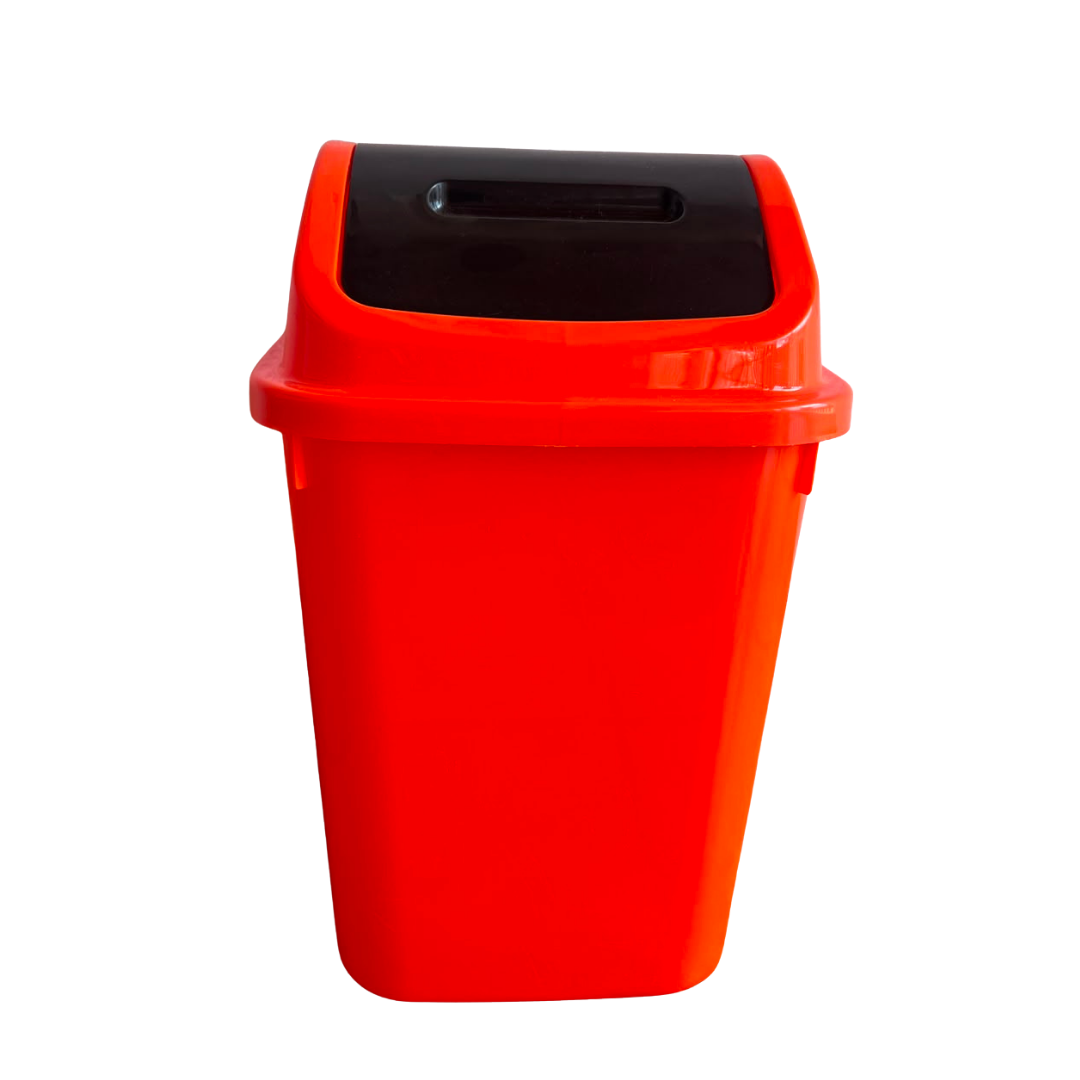 Basurero plastico con tapa movil de 12 litros