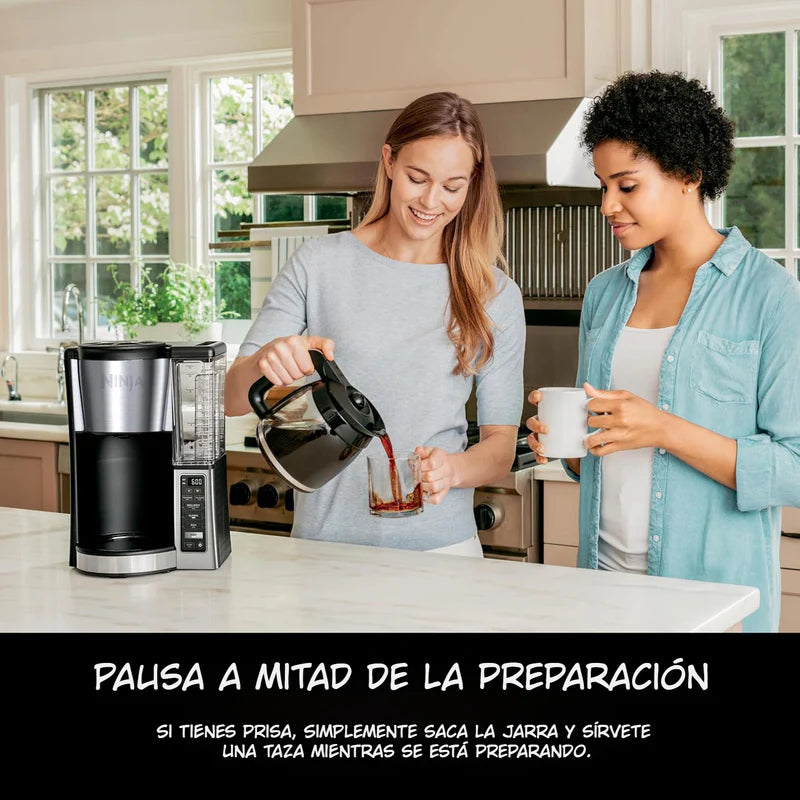 CAFETERA NINJA ENIJCE250 12 TAZAS PROGRAMABLE DE ACERO INOXIDABLE NEGRA
