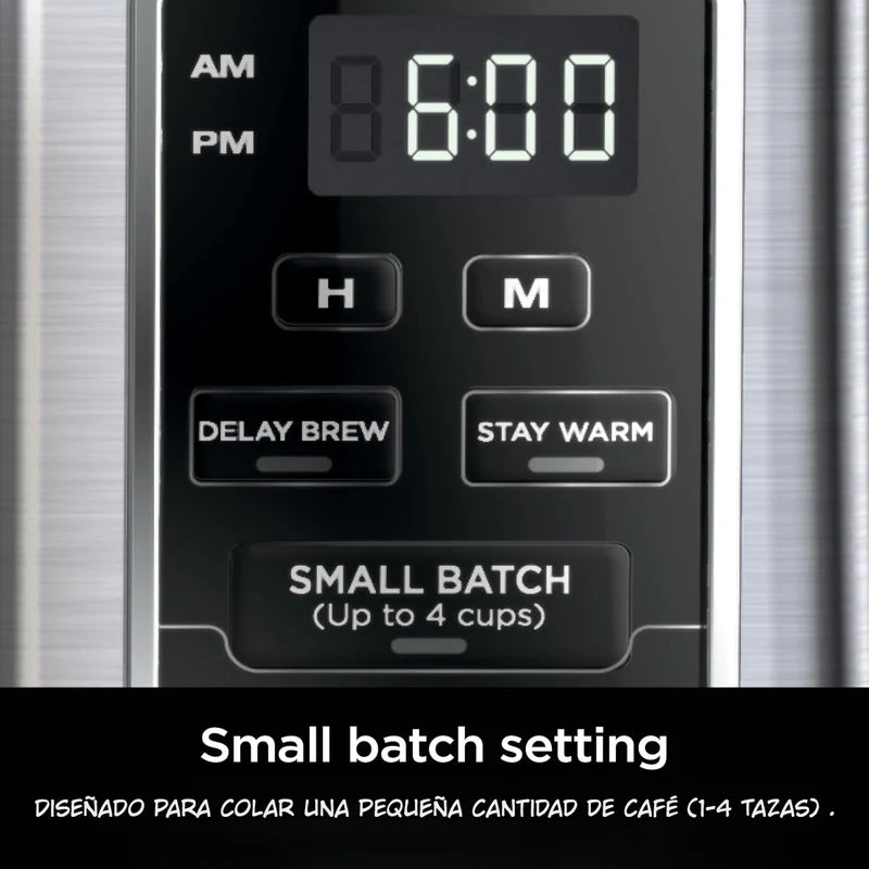 CAFETERA NINJA ENIJCE250 12 TAZAS PROGRAMABLE DE ACERO INOXIDABLE NEGRA