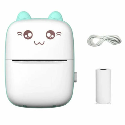Impresora gatito / viene con 1 rollo de papel sencillo, 1 rollo de papel con pegatina y 1 llavero