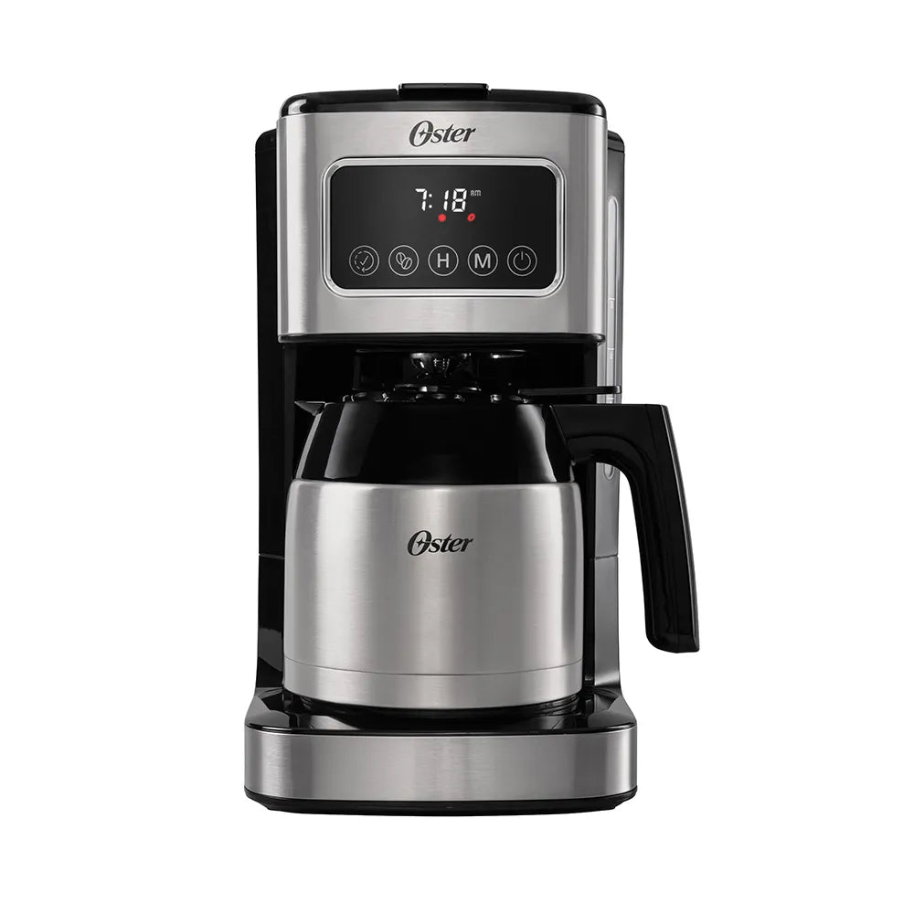 Cafetera programable de 8 tazas con pantalla táctil y jarra en acero inoxidable Oster®