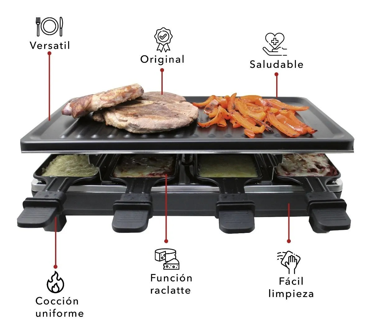 parrilla multiuso crystal cuisine