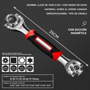 Duo Multiusos (llave multimedidas y mini linterna multifuncional)