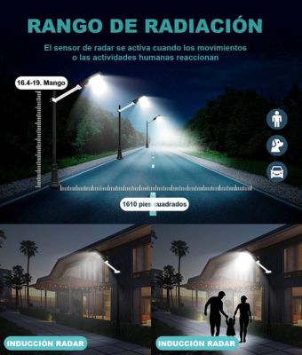 Luminaria Solar de 400 watts  marca T-Day (incluye tubo, control y pernos de expansion).