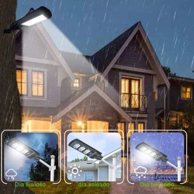 Luminaria Solar de 400 watts  marca T-Day (incluye tubo, control y pernos de expansion).
