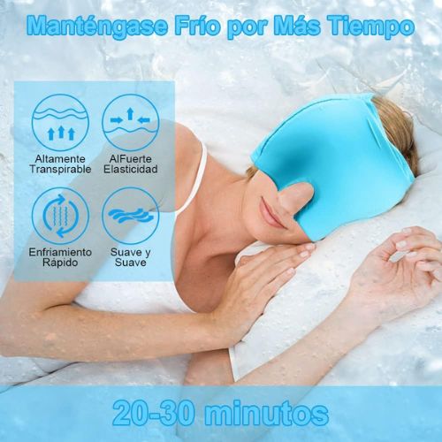 Gorro para combatir la Migraña (Compra 1 y lleva 1 Gratis) Gel solamente en la parte frontal.