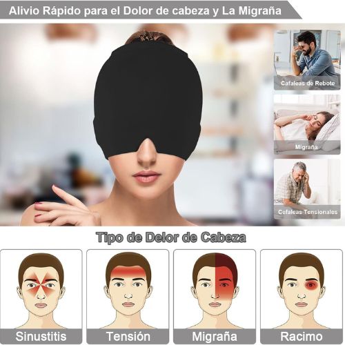 Gorro para combatir la Migraña (Compra 1 y lleva 1 Gratis) Gel solamente en la parte frontal.
