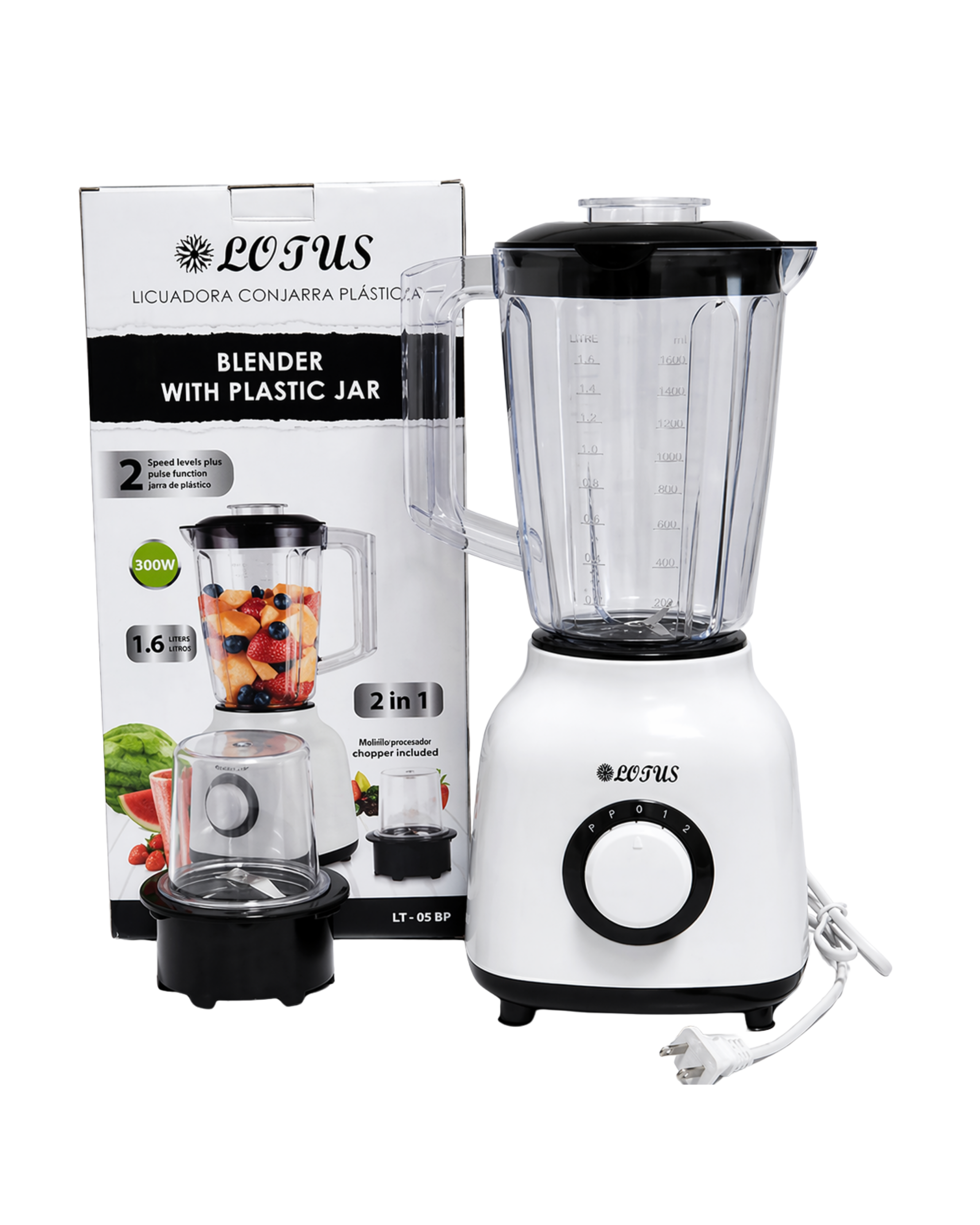 licuadora con jarra plastica lotus mode lt9859