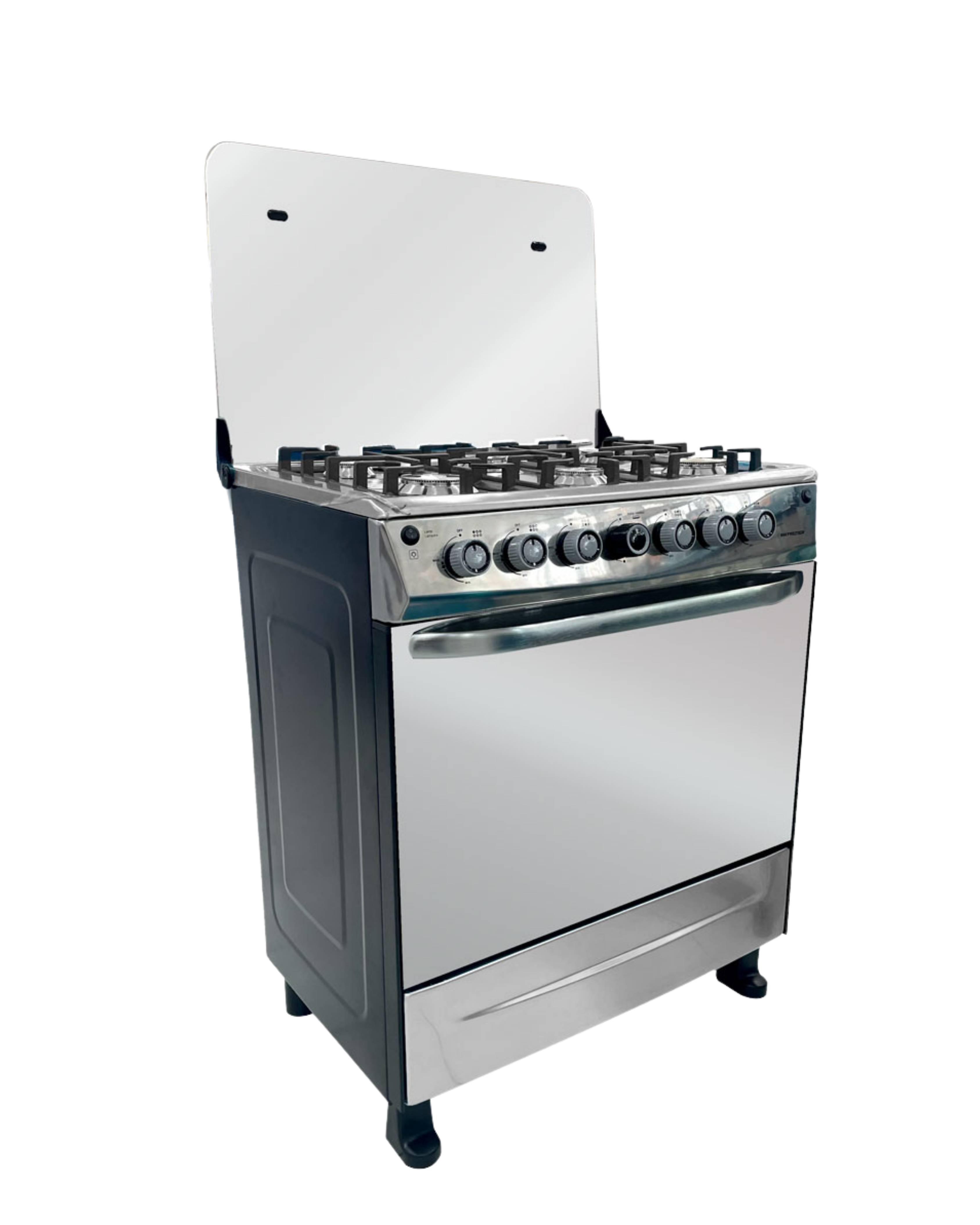 Estufa a gas 30" 6 quemadores C/Horno de gas, Negro EF-8692NG306B1