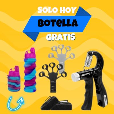 Set ejercitador de mano. (1 hangrid + 1 ejercitadores  de dedos) REGALIA 1 BOTELLA PLEGABLE DE SILICON