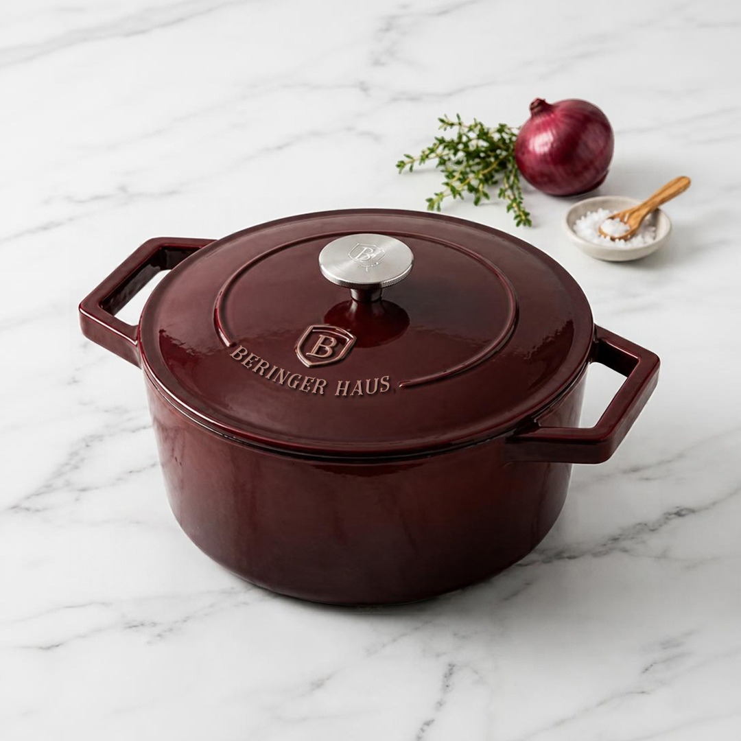 Cacerola con tapa  BRGUNDY 24CM BH-6497