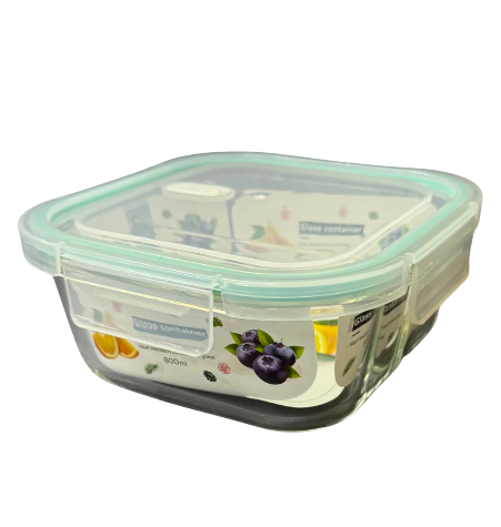 Tupper de vidrio templado con dos espacios 1520 ml