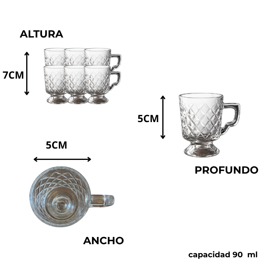 tazitas para espresso con decoracion