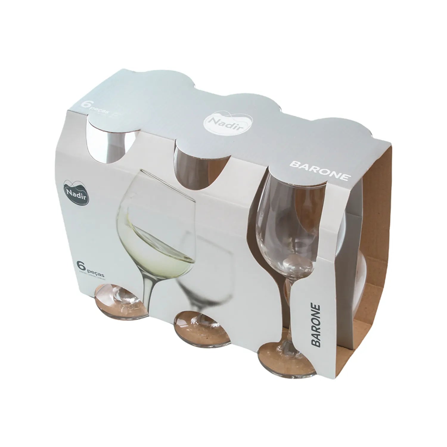 Copas de vidrio barone 6 piezas