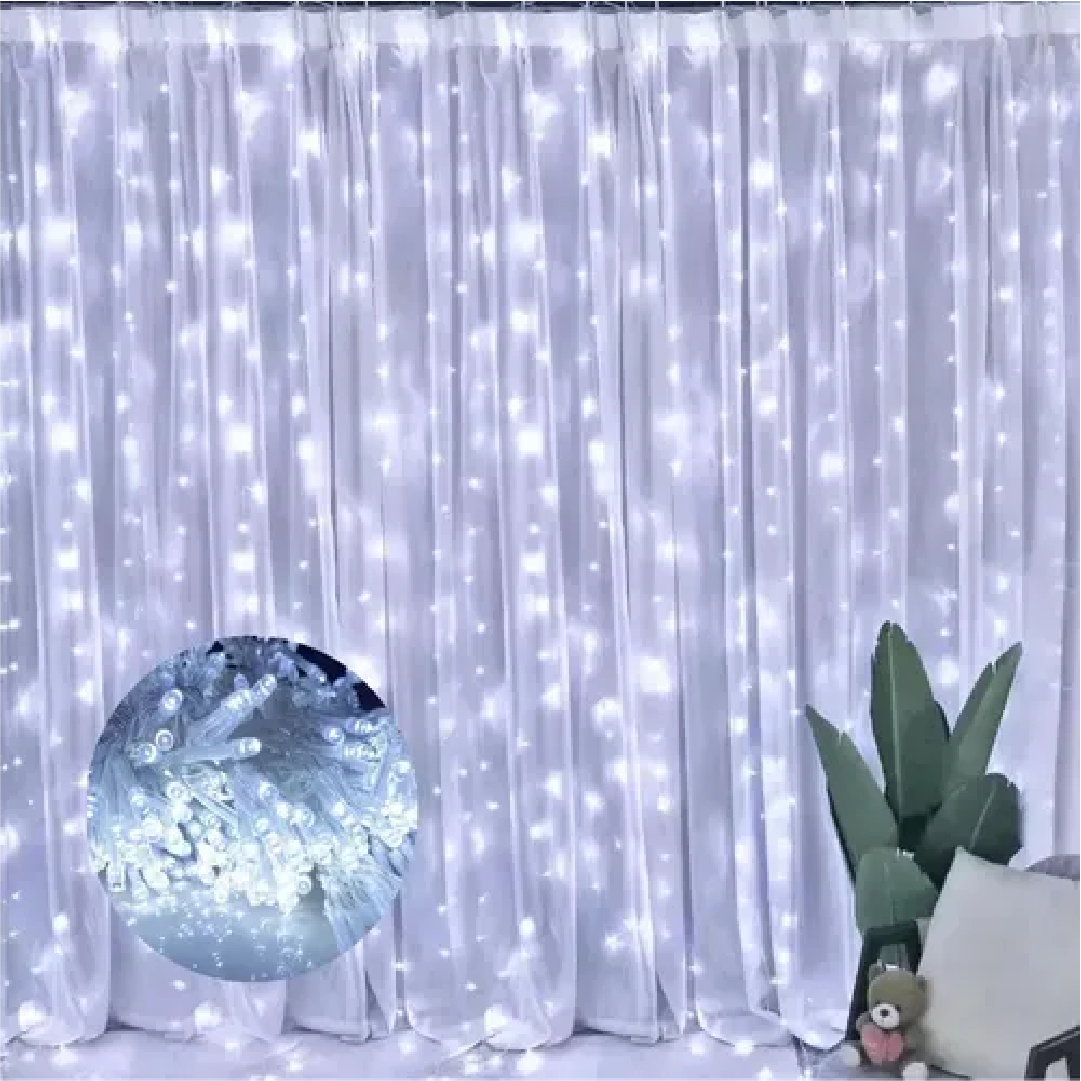 Cortina de luces blanca 2x3mts