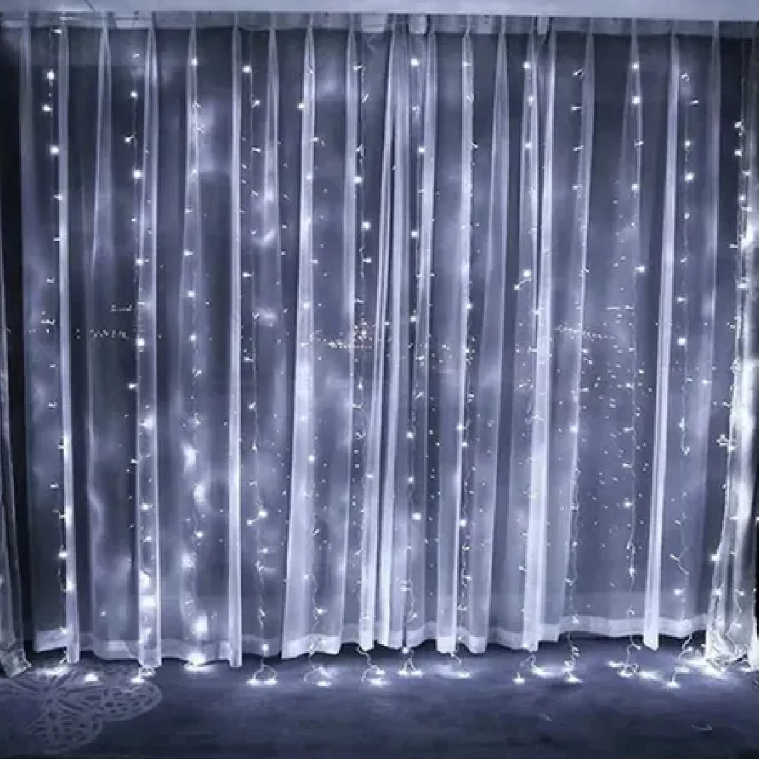 Cortina de luces blanca 2x3mts
