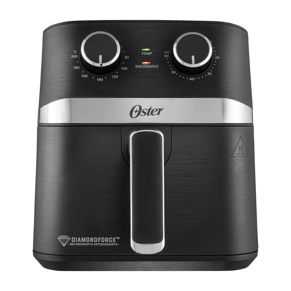Freidora de Aire Manual, Recubrimiento Oster® DiamondForce, 4L de Capacidad, con Controles de Tiempo y Temperatura,